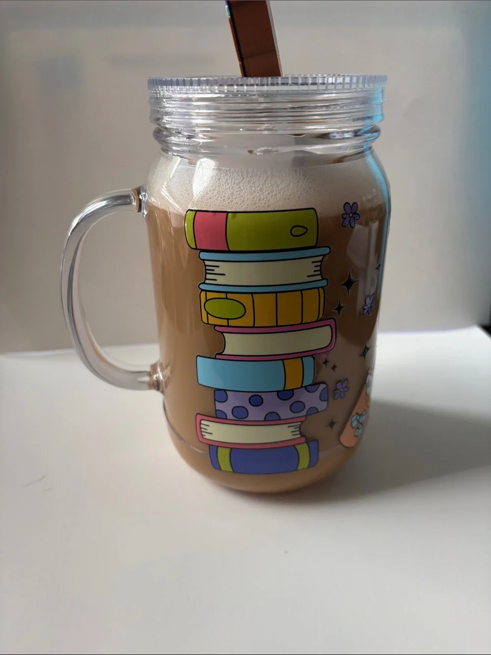 I Was Born to Read & Drink Iced Coffee 22 oz Acrylic Tumbler